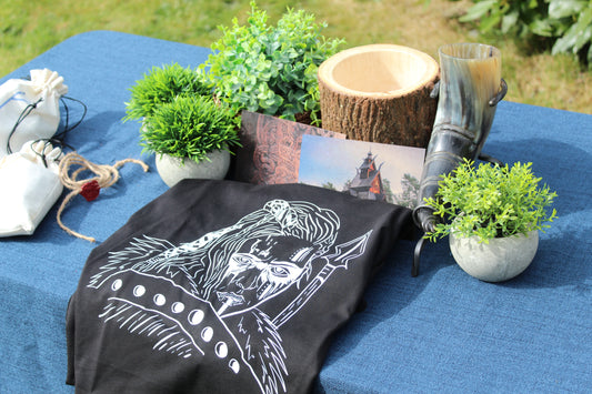 ShieldMaiden - Front - Premium Heavy Tee • By Webb The Undead